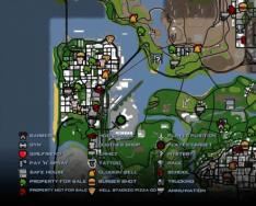 Карты GTA San Andreas Карта гта где находятся